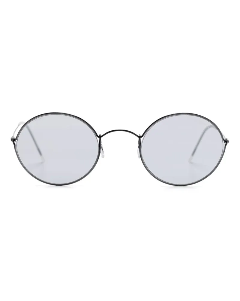 Giorgio Armani Sonnenbrille mit rundem Gestell - Schwarz Schwarz