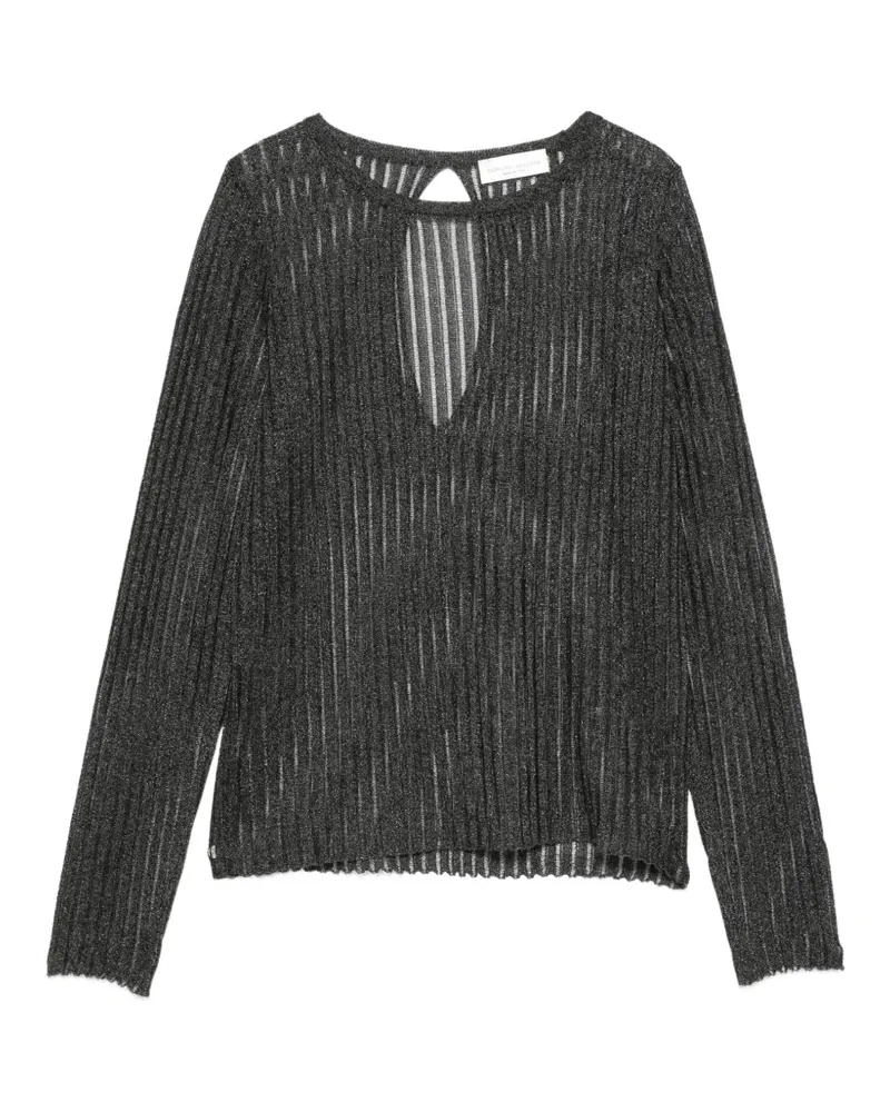 Roberto Collina ribbed-knit cut-out sweater - Grau Grau