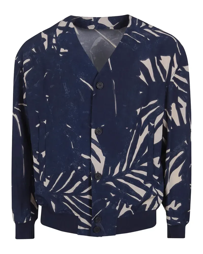 Emporio Armani Hemdjacke mit Print - Blau Blau