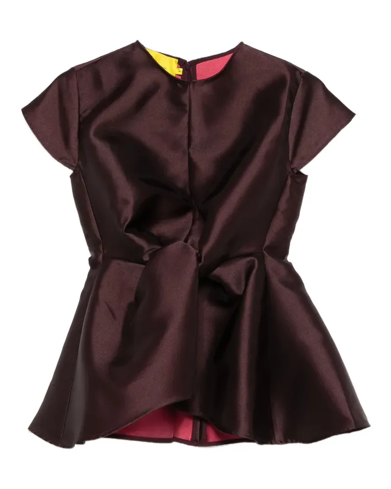 Marques ' Almeida Oberteil mit Rundhalsausschnitt - Rot Rot