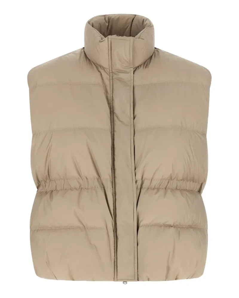 Brunello Cucinelli zip-up quilted vest - Nude Nude