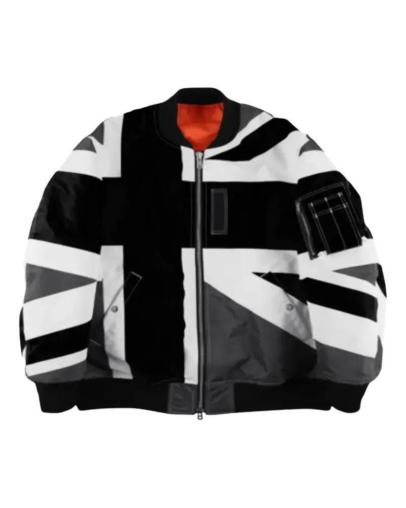 TheSoloIst Union Jack "Multi" Bomberjacke - Schwarz Schwarz