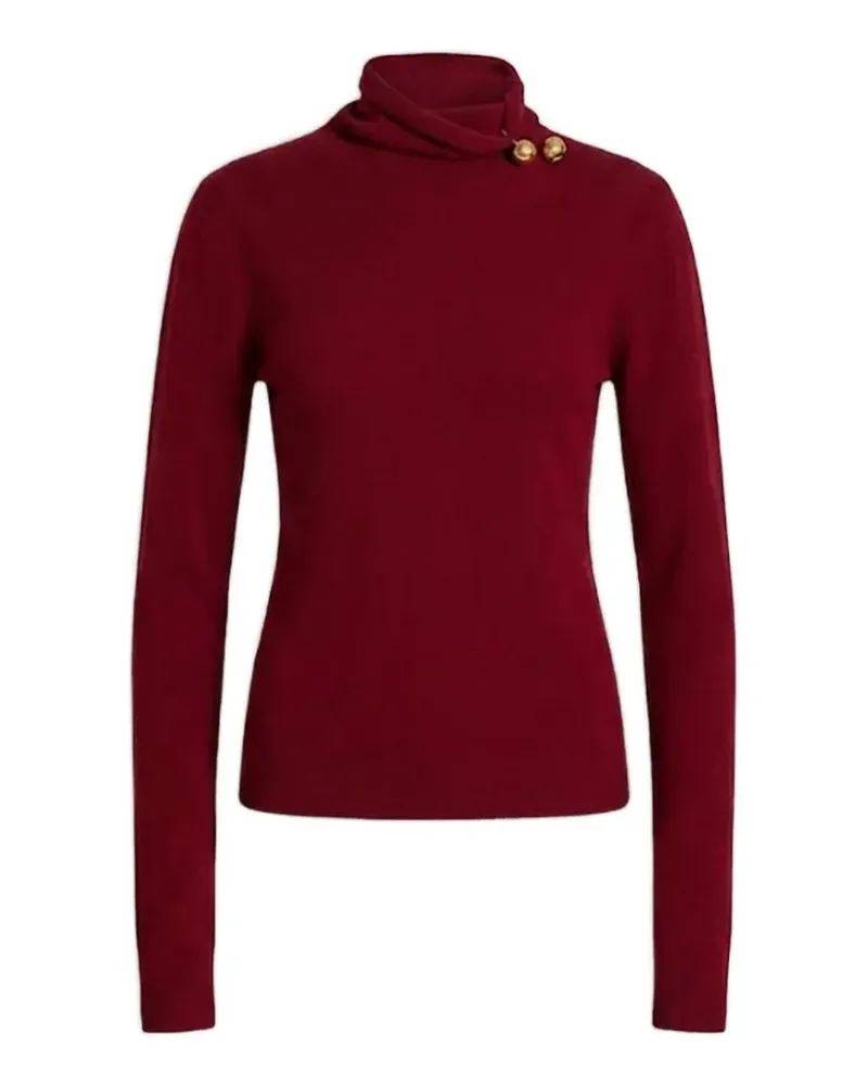 Alberta Ferretti button-detail roll-neck sweater - Rot Rot