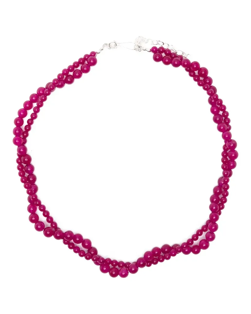 Completedworks chalcedony-bead necklace - Silber Silber