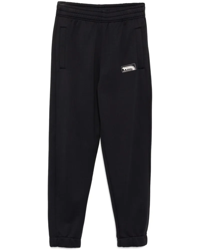 Kitsuné Jogginghose mit Flash Fox-Patch - Schwarz Schwarz