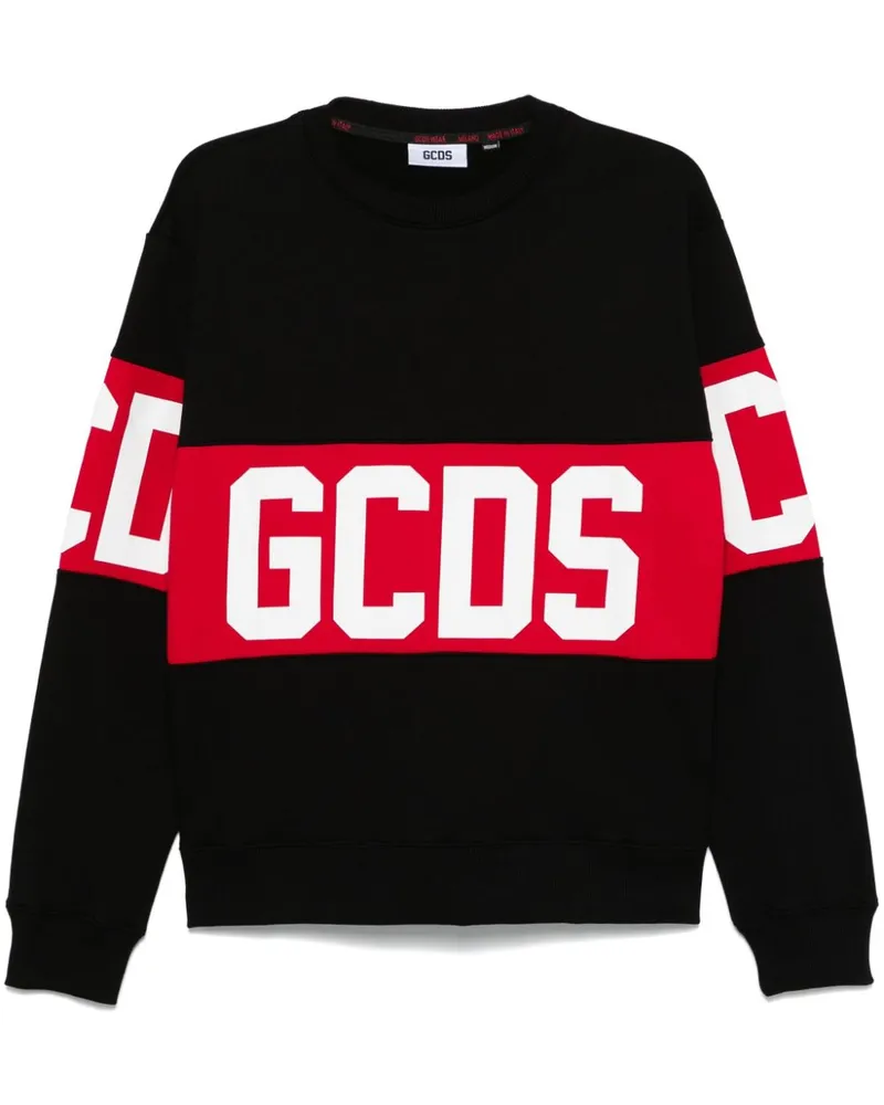 GCDS Sweatshirt mit Logo-Print - Schwarz Schwarz