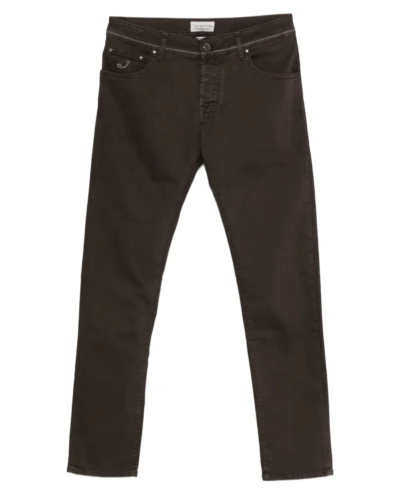 Jacob Cohën Hose mit Stickerei - Braun Braun