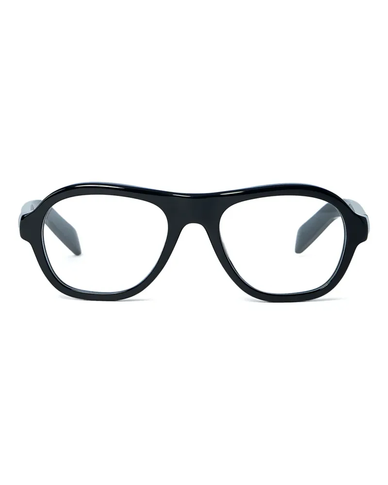 Prada Pilotenbrille mit Logo-Verzierung - Schwarz Schwarz