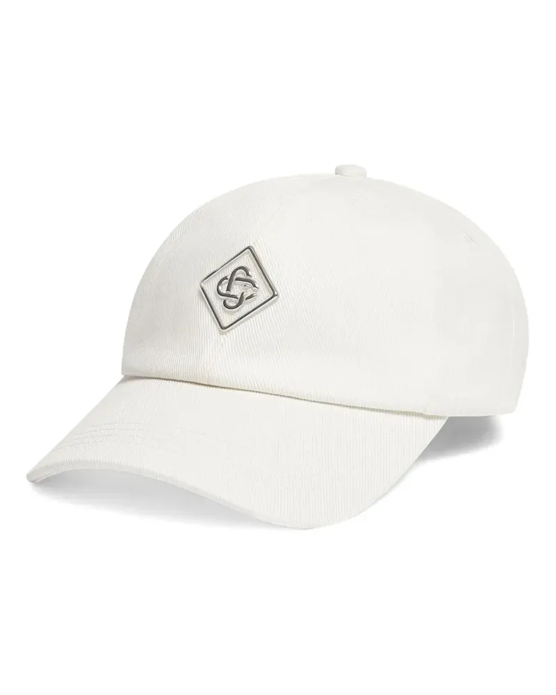 Casablanca Paris Baseballkappe mit Logo-Patch - Weiß Weiß