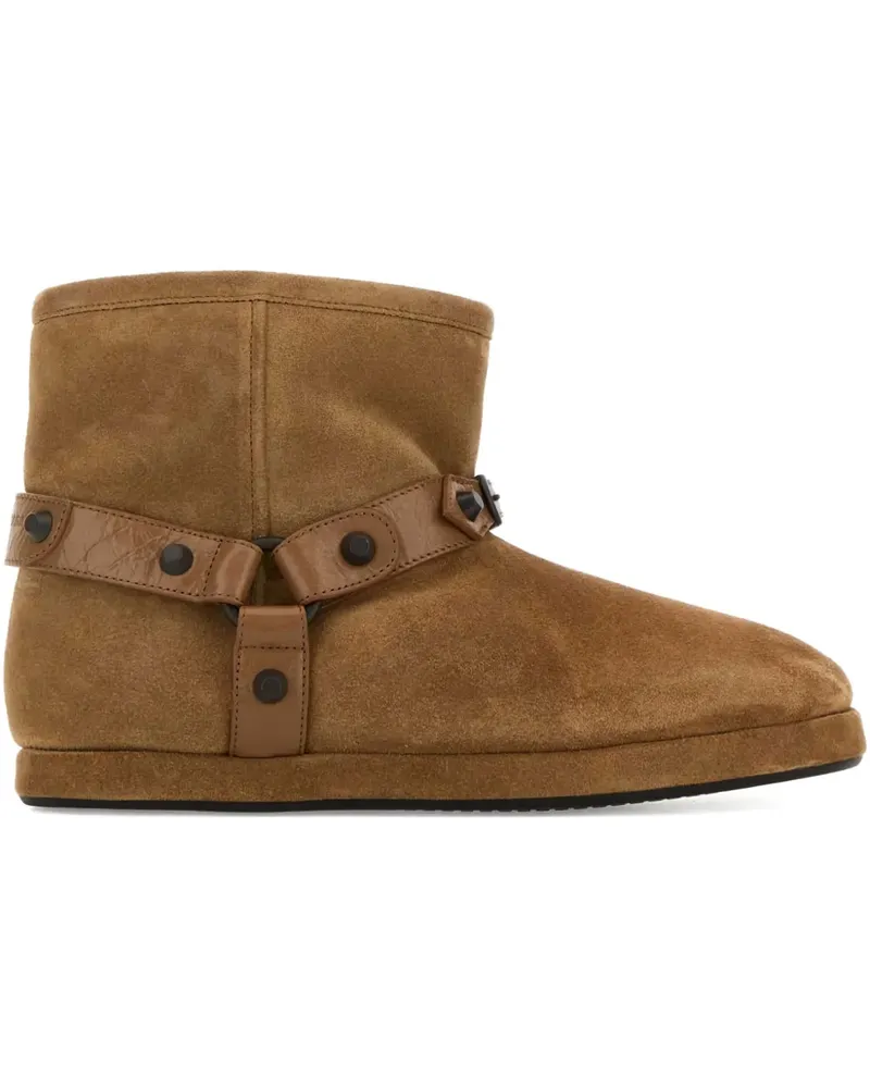 Balenciaga suede studded alaska soft boots - Braun Braun