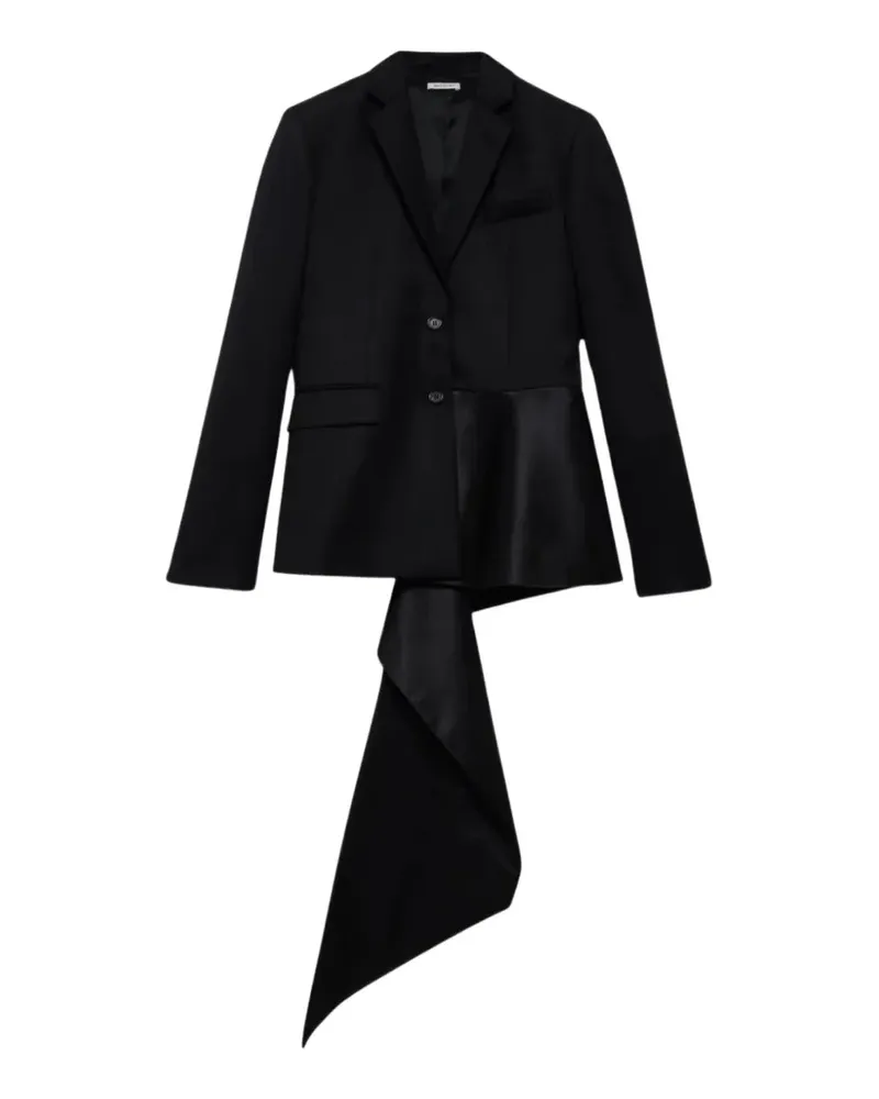 J.W.Anderson asymmetric draped blazer - Schwarz Schwarz