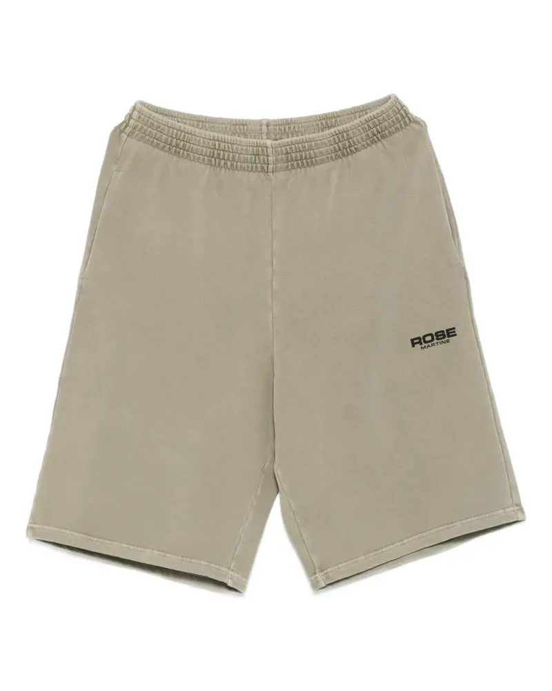 Martine Rose logo-print shorts - Grün Grün