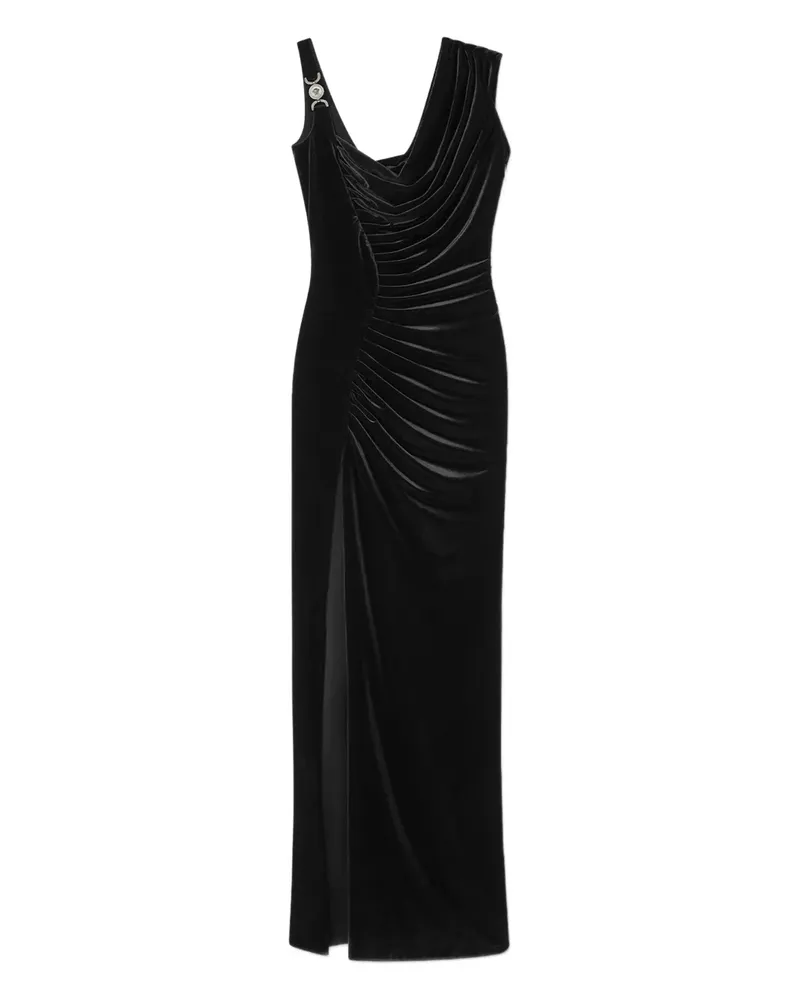 Versace La Medusa Abendkleid aus Samt - Schwarz Schwarz