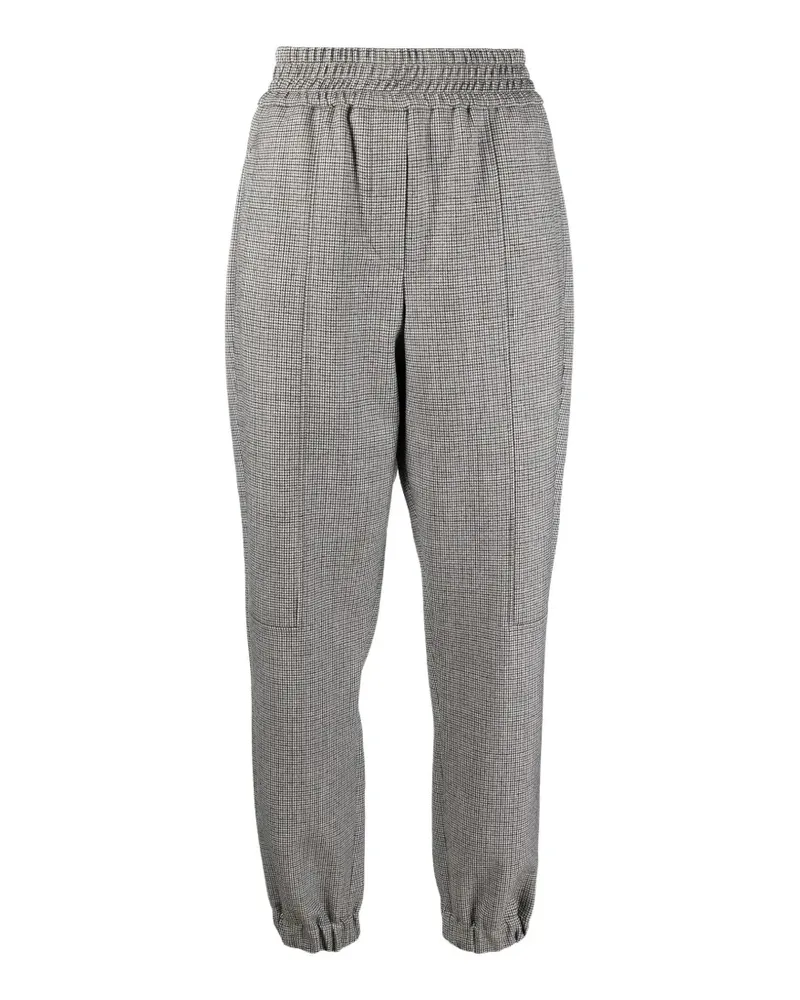 Brunello Cucinelli houndstooth elasticated-waist trousers - Grau Grau