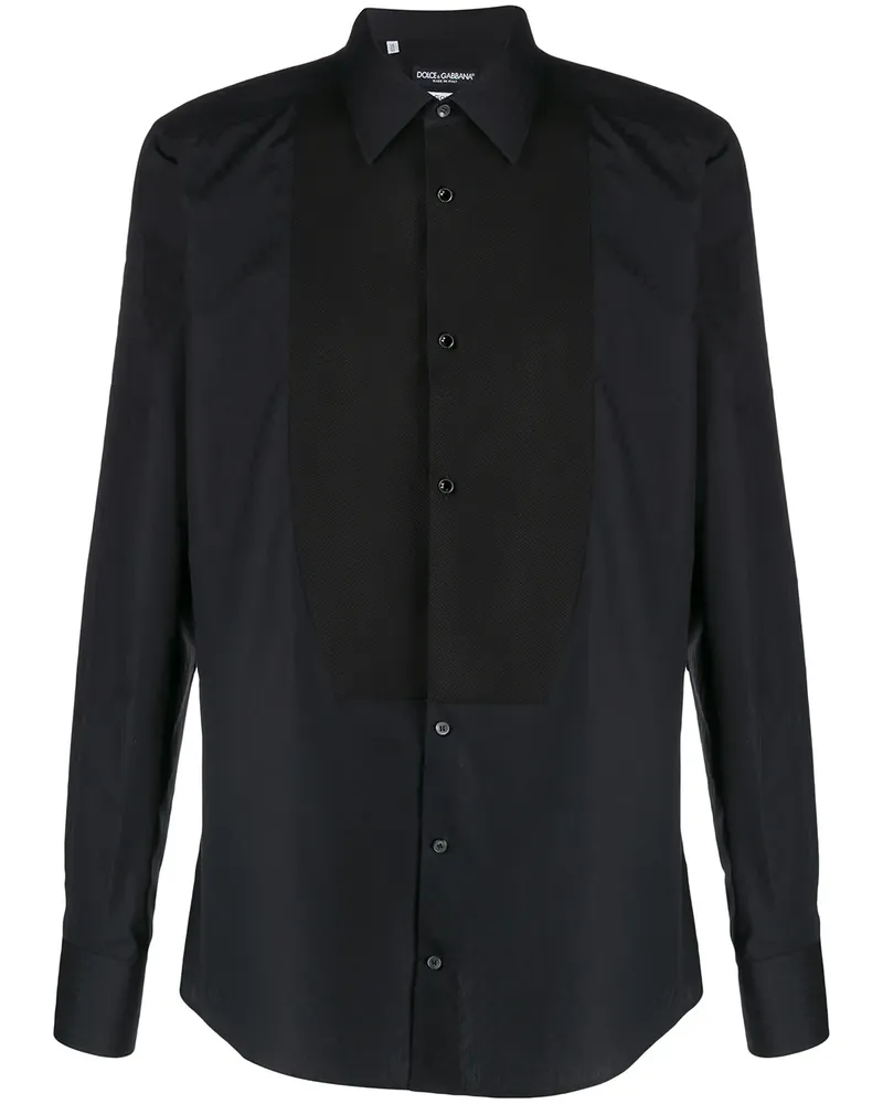 Dolce & Gabbana Hemd mit schmalem Schnitt - Schwarz Schwarz