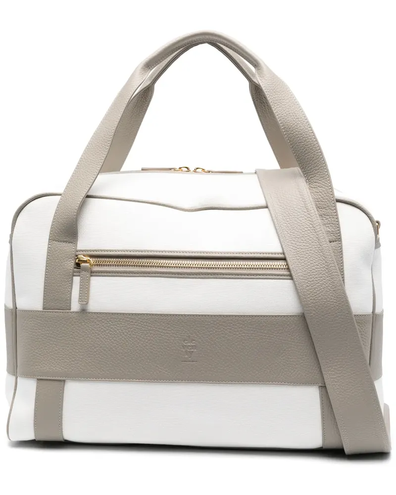 Eleventy Reisetasche aus Canvas - Weiß Weiß