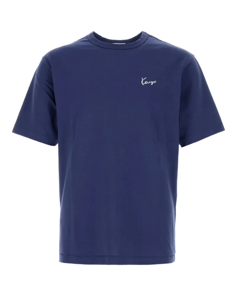Kenzo Work and Play logo-patch T-shirt - Blau Blau