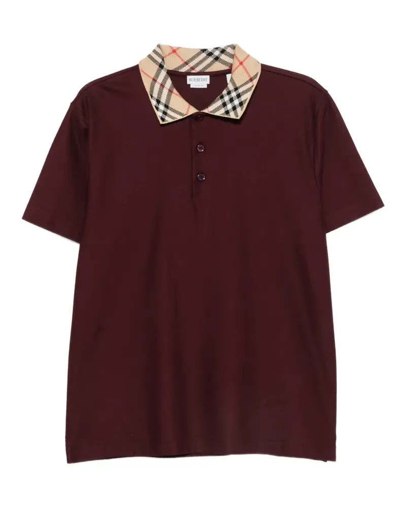 Burberry Check-collar polo shirt - Rot Rot