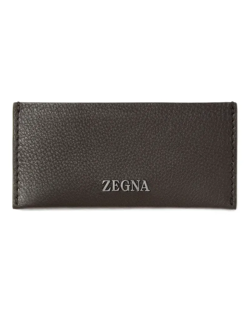 Ermenegildo Zegna Secondskin Kartenetui in Dunkelbraun Braun