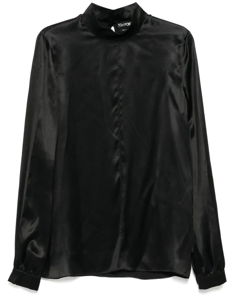 Tom Ford Hemd aus Seide - Schwarz Schwarz
