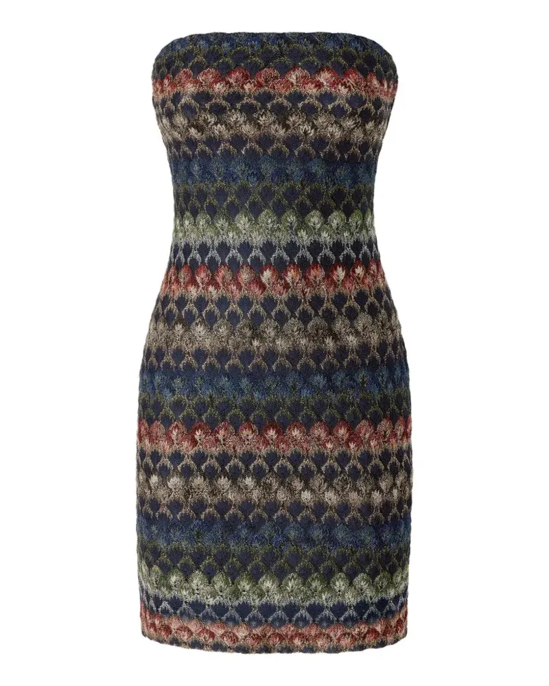 Missoni Bustier-Minikleid mit Spitze - Blau Blau