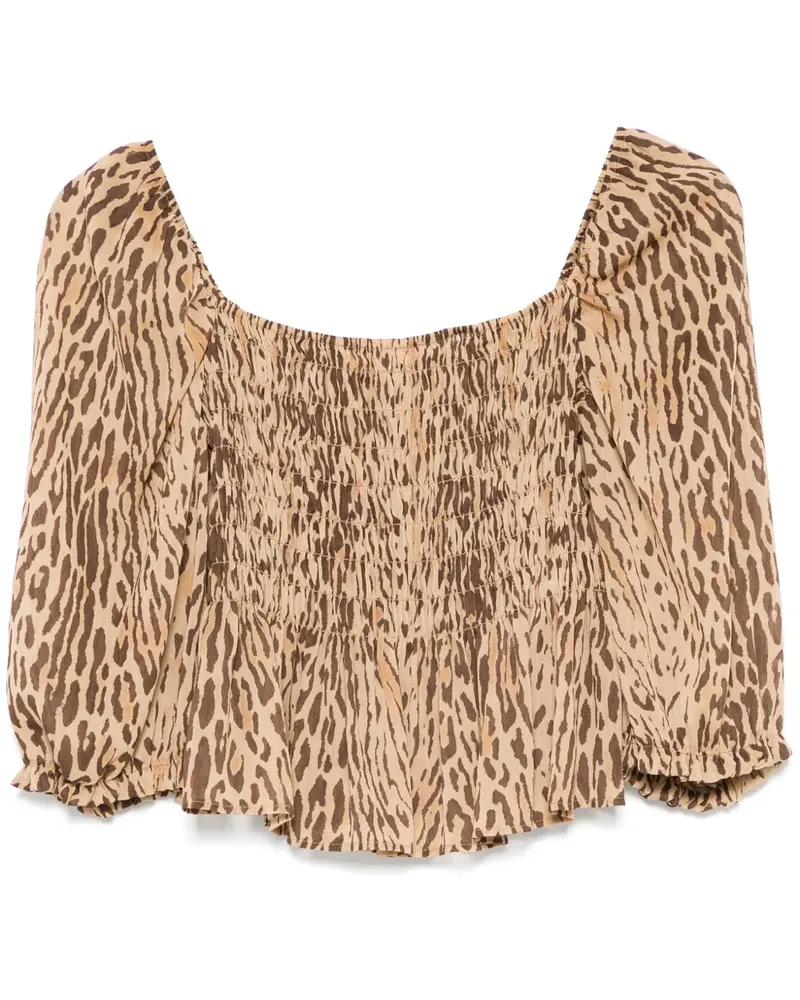 Liu Jo Oberteil mit Animal-Print - Braun Braun