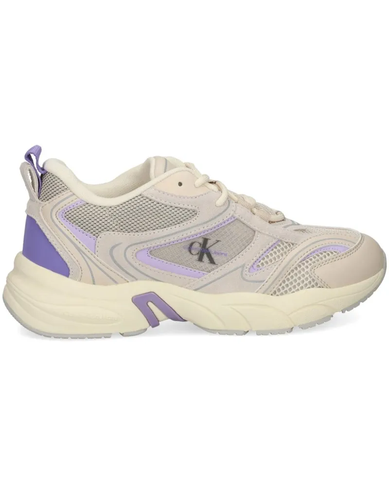Calvin Klein Retro Sneakers mit Logo-Print - Nude Nude