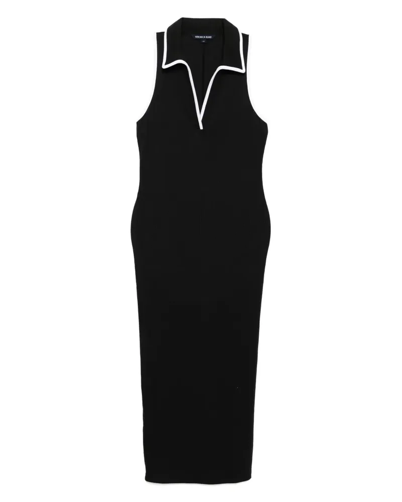 Veronica Beard Darien Poloshirtkleid - Schwarz Schwarz