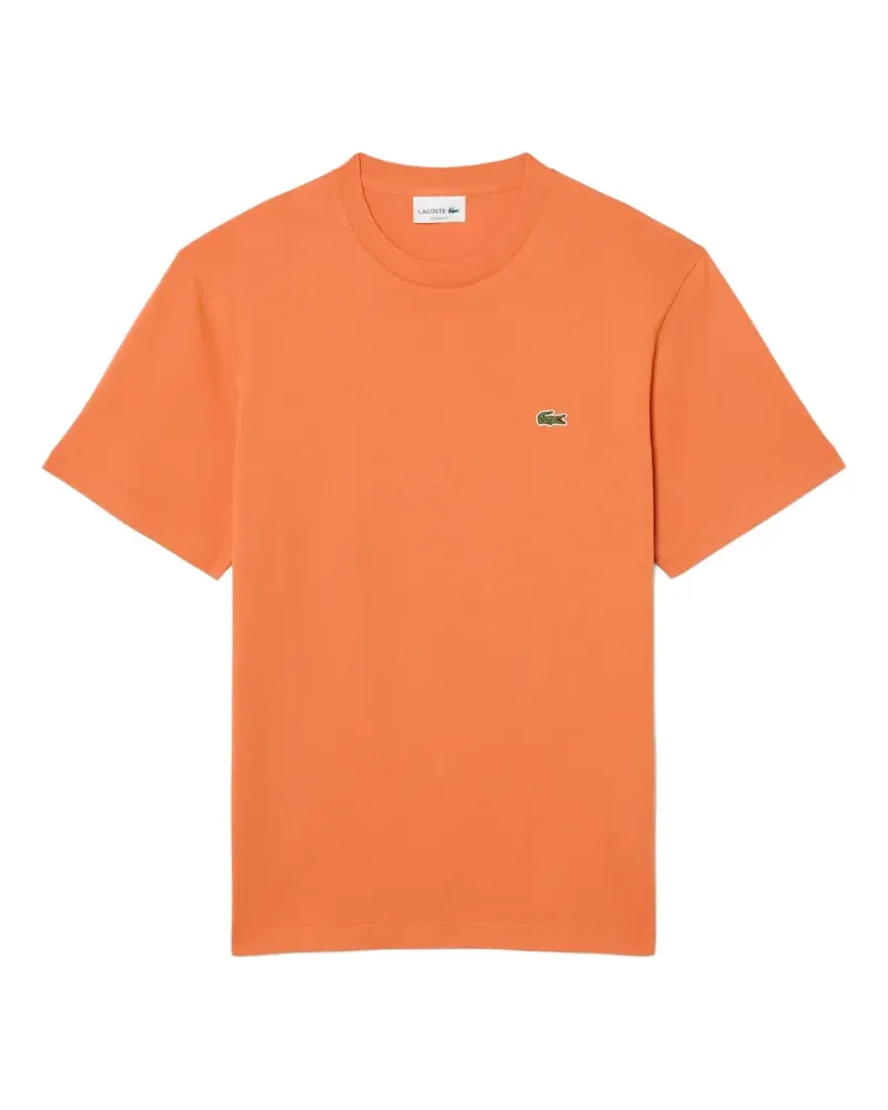 Lacoste T-Shirt mit Logo-Patch - Orange Orange