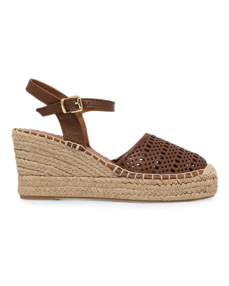 Billi Bi perforated wedge espadrilles - Braun Braun