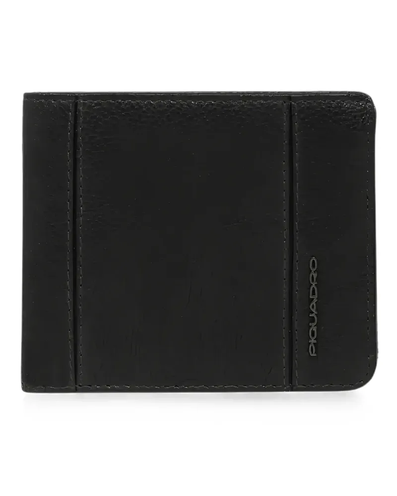 Piquadro Portemonnaie mit Logo-Schild - Schwarz Schwarz