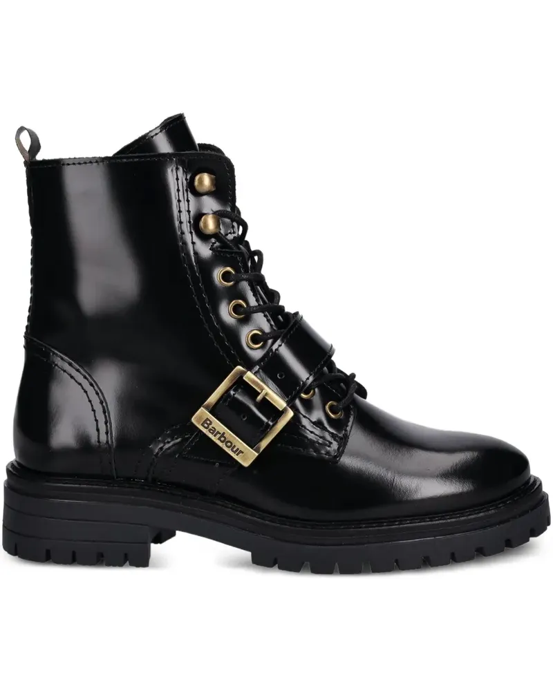 Barbour Stiefeletten mit Schnalle - Schwarz Schwarz