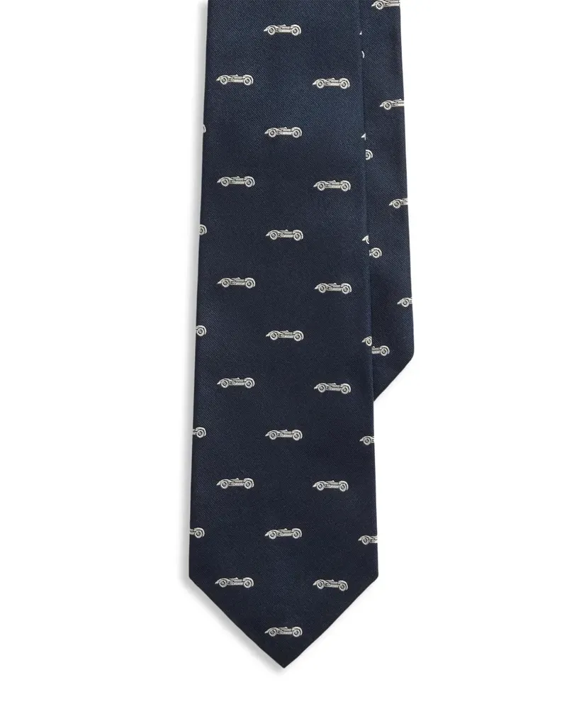Ralph Lauren Krawatte mit Automuster - Blau Blau