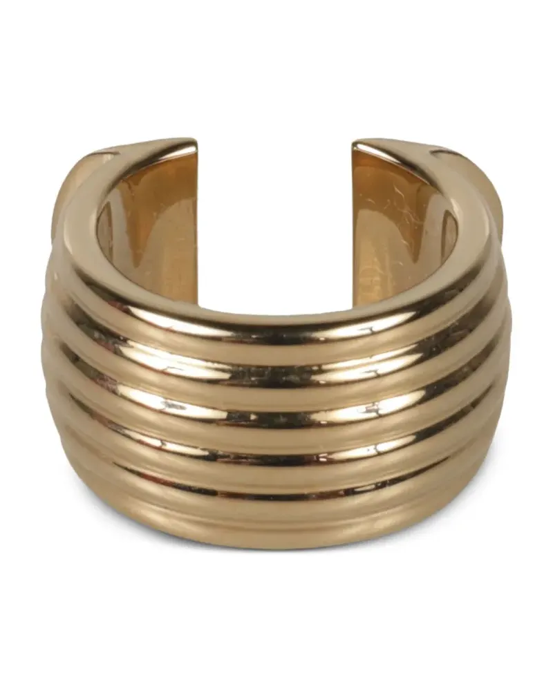 Ferragamo Gerippter Ring mit offenem Design - Gold Gold