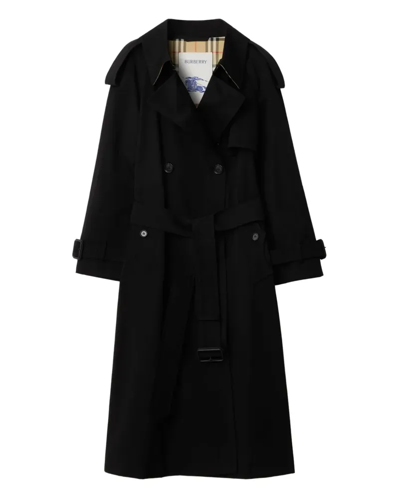 Burberry Doppelreihiger Fitzrovia Trenchcoat mit Gürtel - Schwarz Schwarz