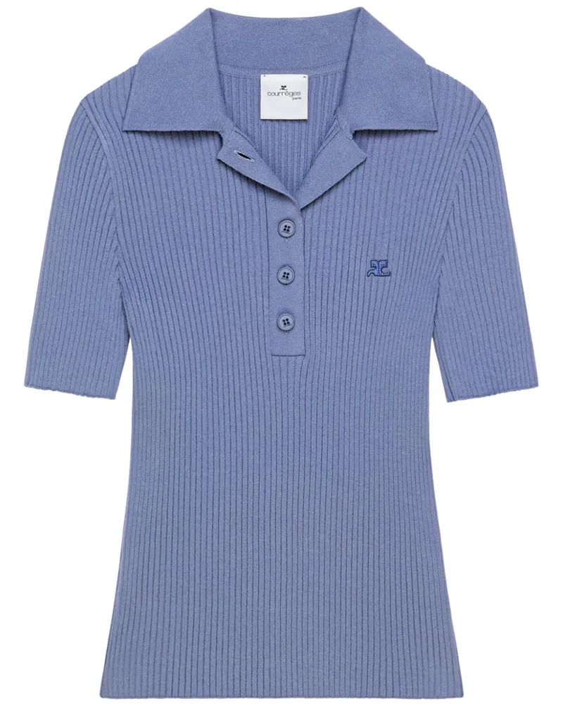 Courrèges Iconic Poloshirt - Blau Blau