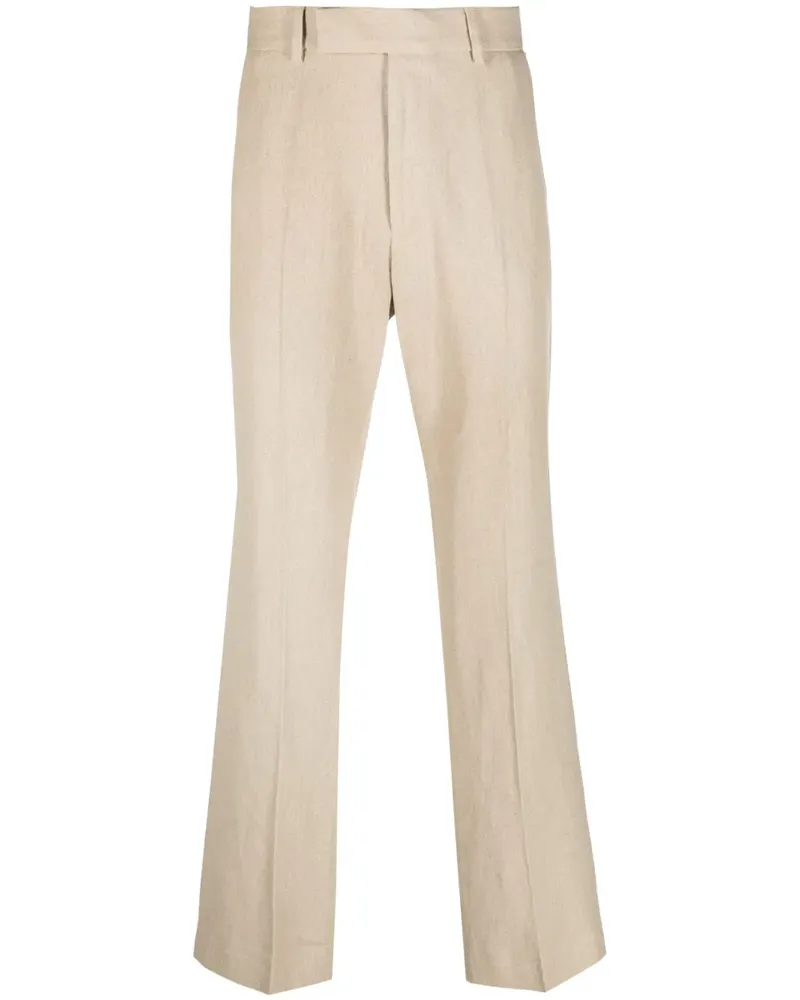 Jacquemus Straight-Leg-Hose aus Leinen - Nude Nude
