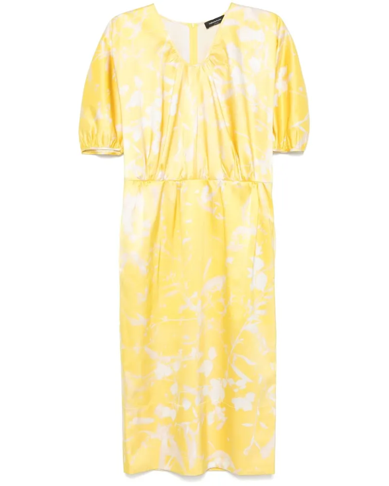 Fabiana Filippi Midikleid mit Tilia-Print - Gelb Gelb