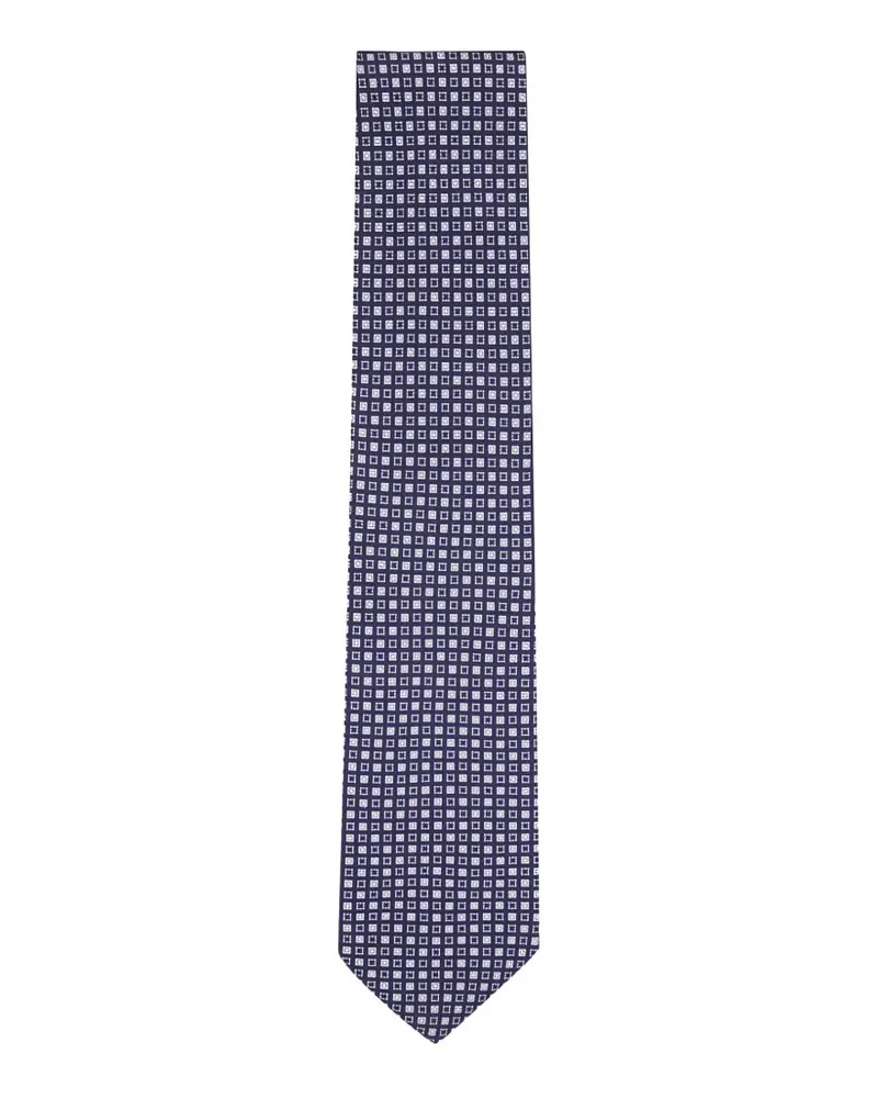 Brioni Krawatte mit geometrischem Print - Blau Blau