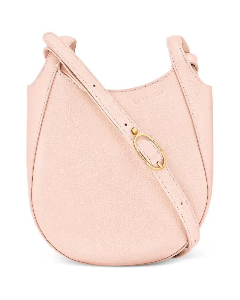 Longchamp Le Foulonné S grained-leather shoulder bag - Rosa Rosa