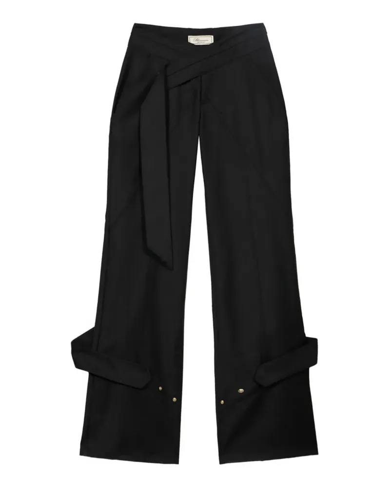 Blumarine Hose mit überkreuztem Bund - Schwarz Schwarz