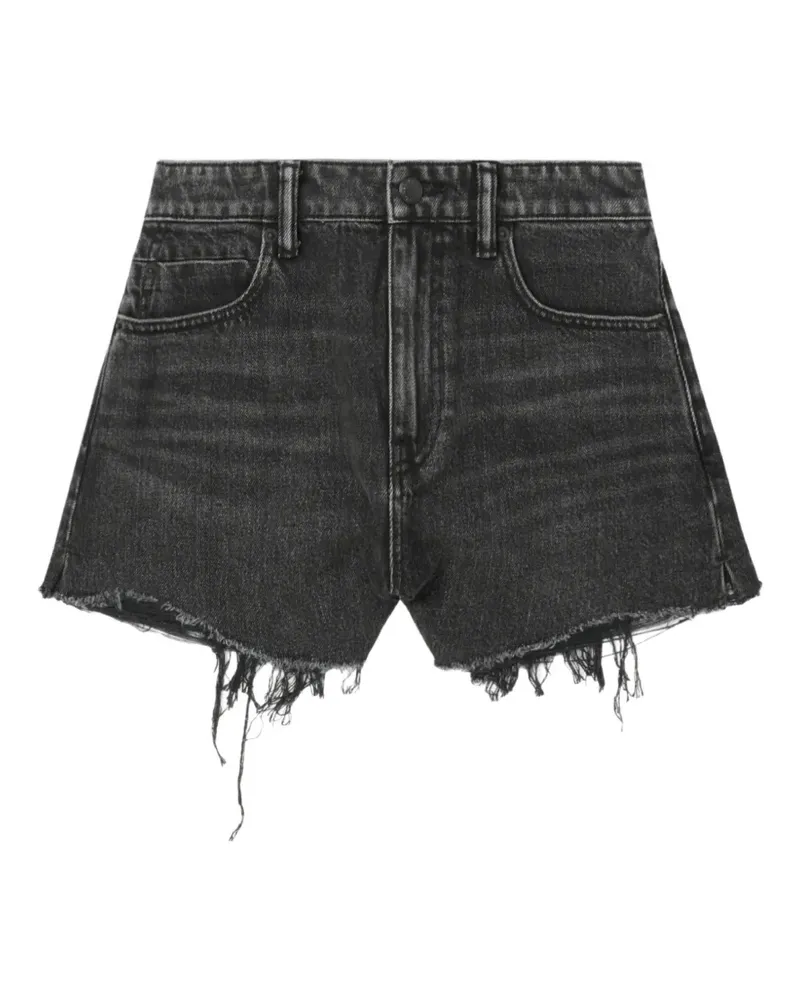 Alexander Wang Bite frayed-hem denim shorts - Schwarz Schwarz