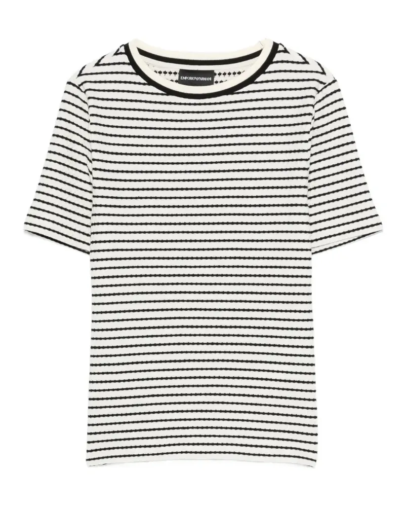 Emporio Armani Gestreiftes T-Shirt - Blau Blau