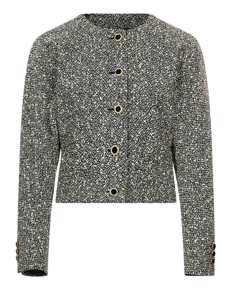 Alessandra Rich Geknöpfte Jacke aus Bouclé-Strick - Grau Grau