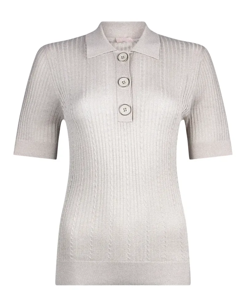 Liu Jo half-button polo top - Nude Nude