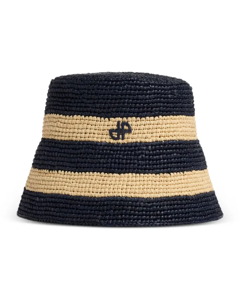 Patou Gestreifter Fischerhut mit Logo - Blau Blau