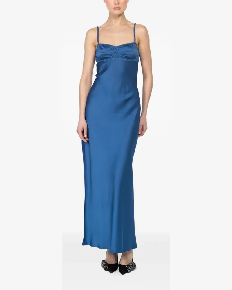 Anna October Georgina open-back slit maxi dress - Blau Blau