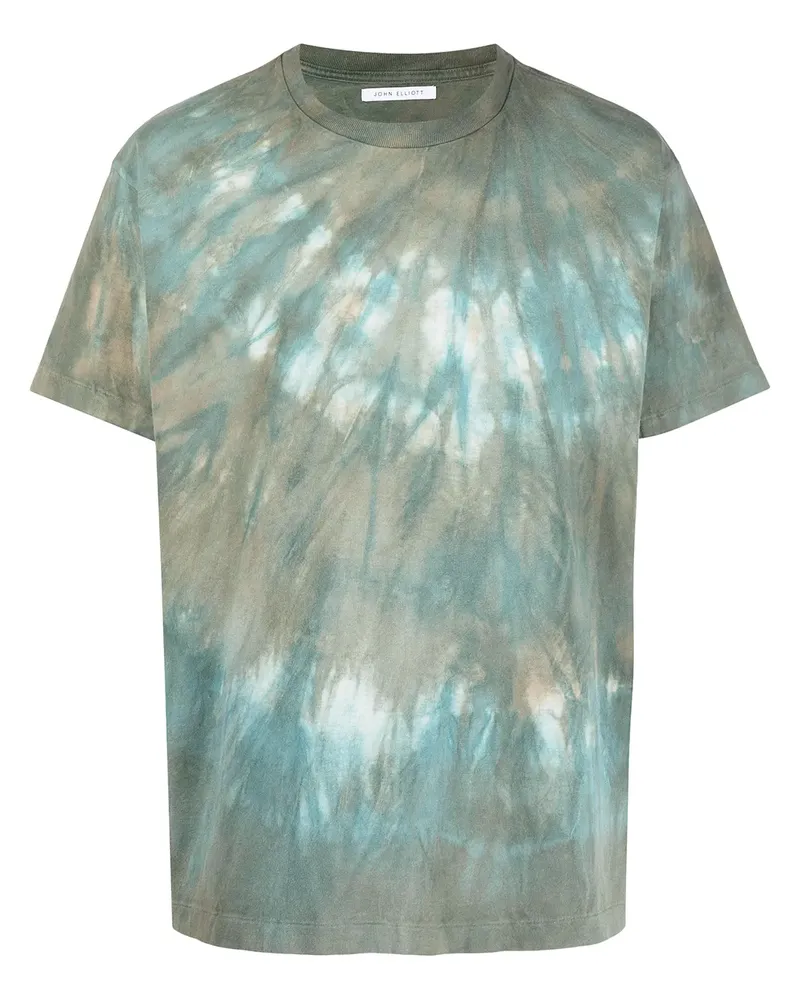 John Elliott + Co T-Shirt mit Batik-Print - Grün Grün