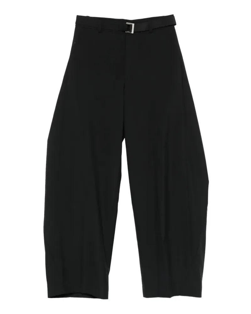 Sacai belted trousers - Schwarz Schwarz