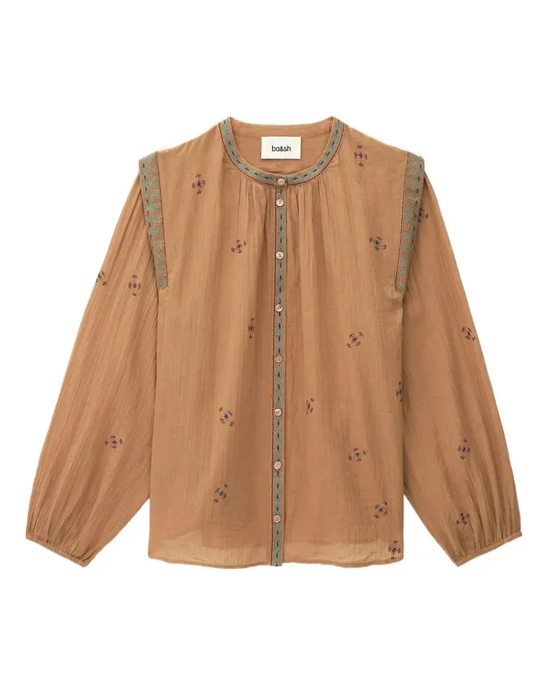 ba&sh Dalila embroidered shirt - Nude Nude